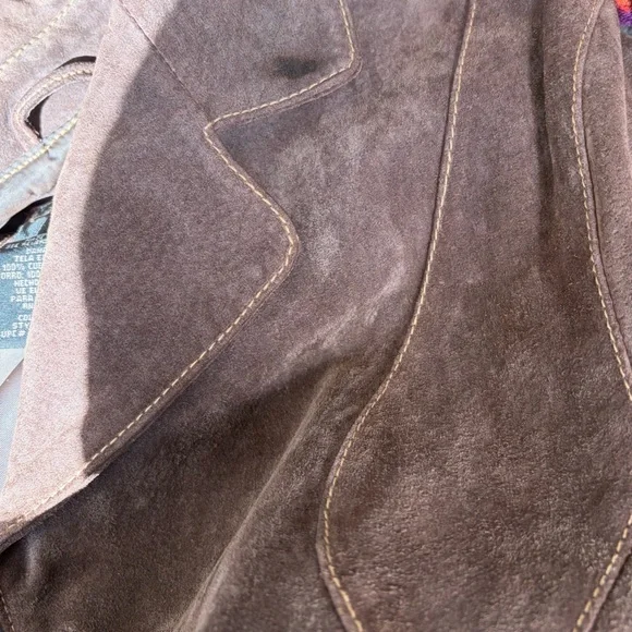 Outbrook Brown Genuine Leather Fringe Jacket - Picture 9 of 11